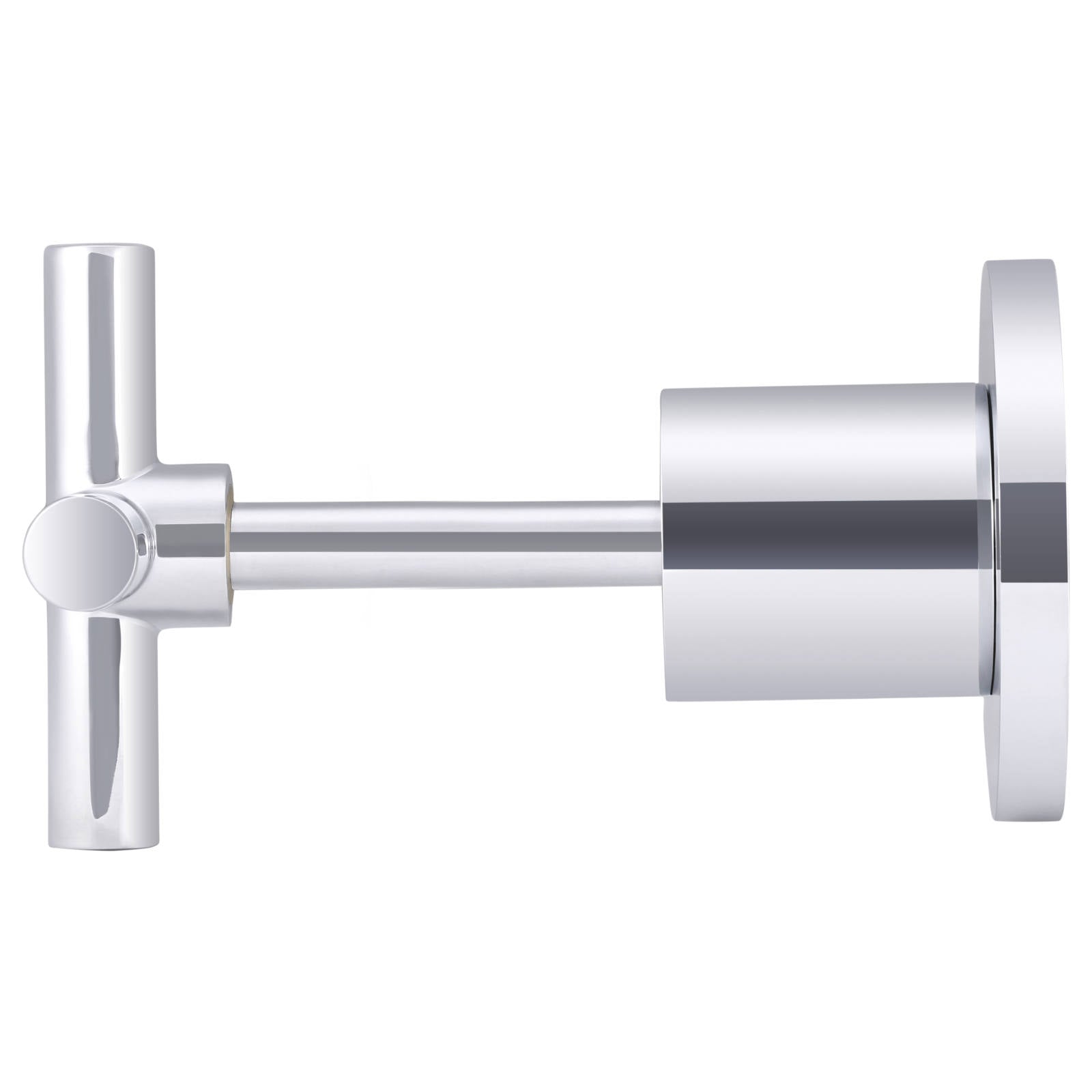 Round Cross Handle Jumper Valve Wall Top Assemblies, Polished Chrome