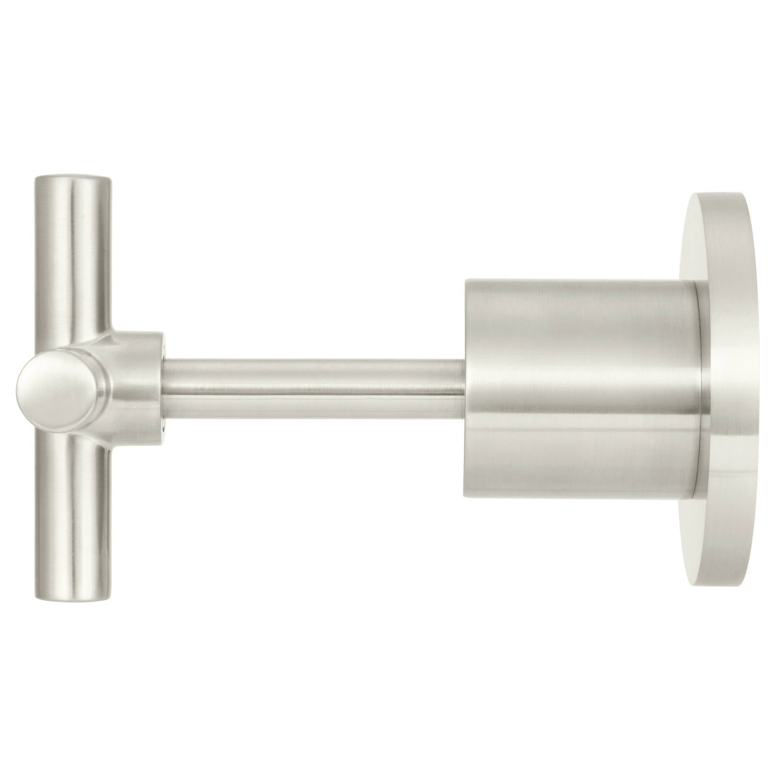 Round Cross Handle Jumper Valve Wall Top Assemblies, PVD Brushed Nickel