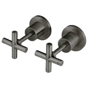 Round Cross Handle Jumper Valve Wall Top Assemblies, Shadow