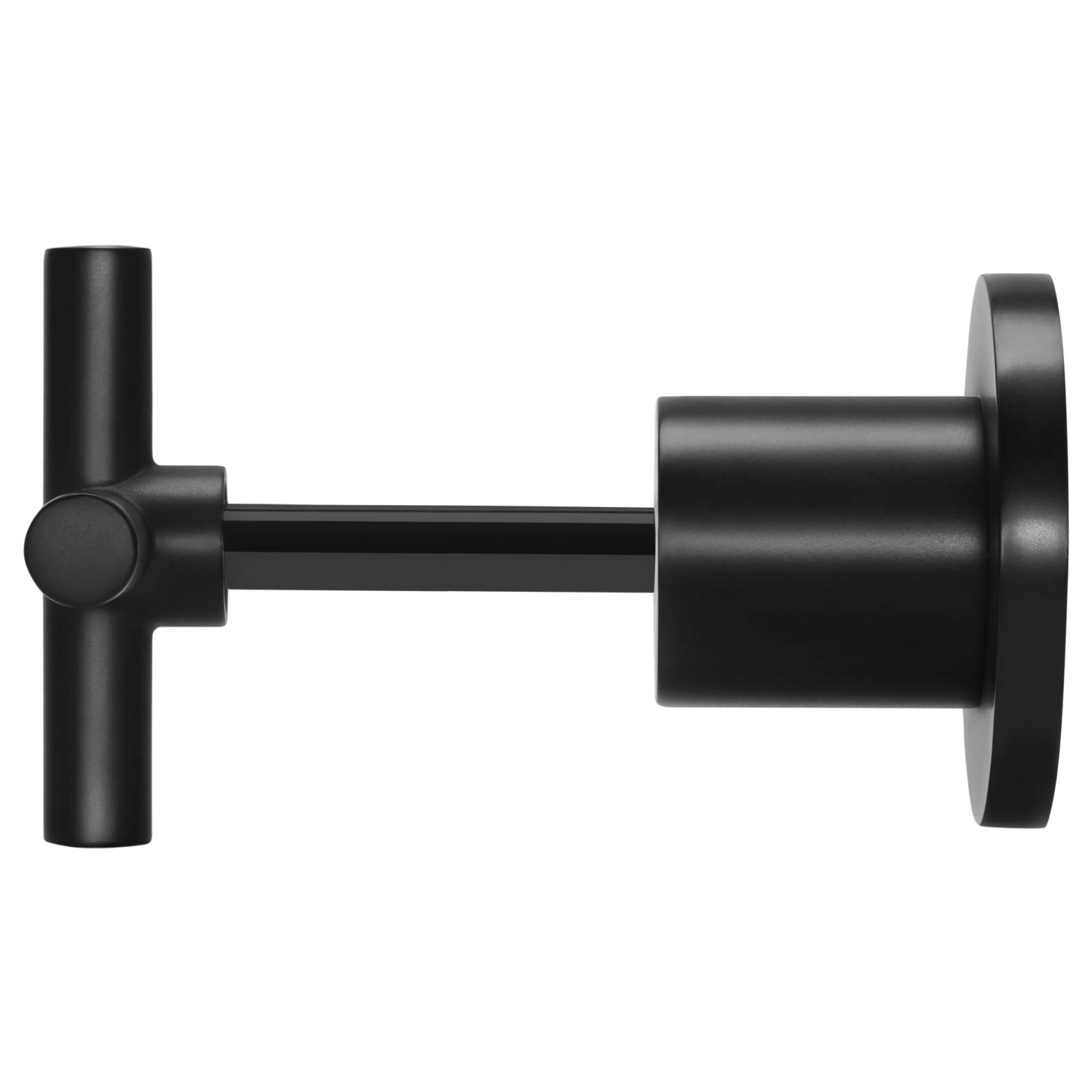 Round Cross Handle Jumper Valve Wall Top Assemblies, Matte Black