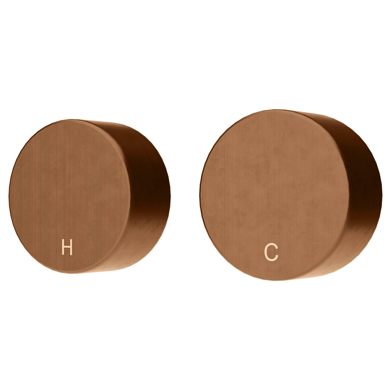 Circular Wall Taps, Lustre Bronze