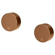 Circular Wall Taps, Lustre Bronze