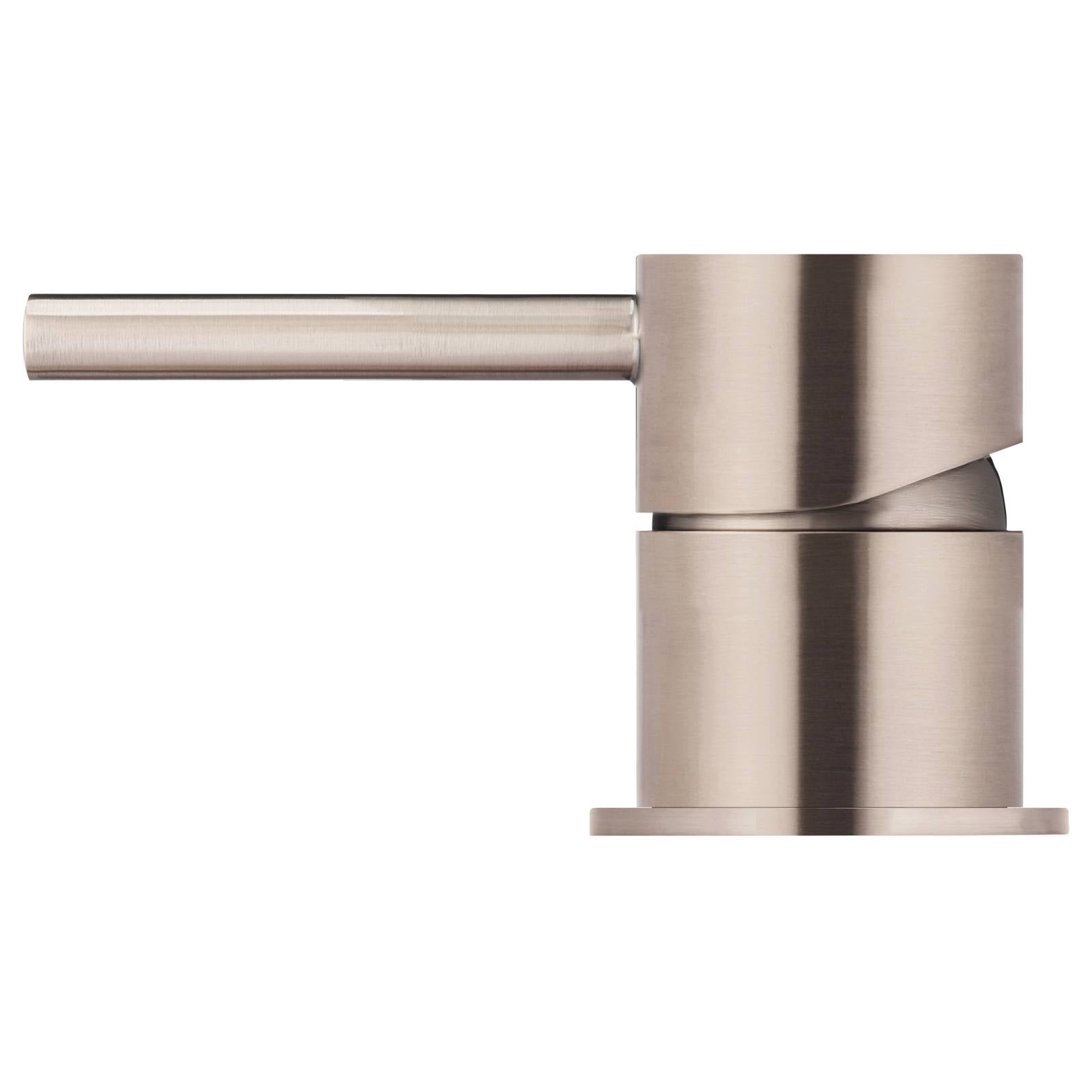 Round Deck Mounted Mixer, Champagne