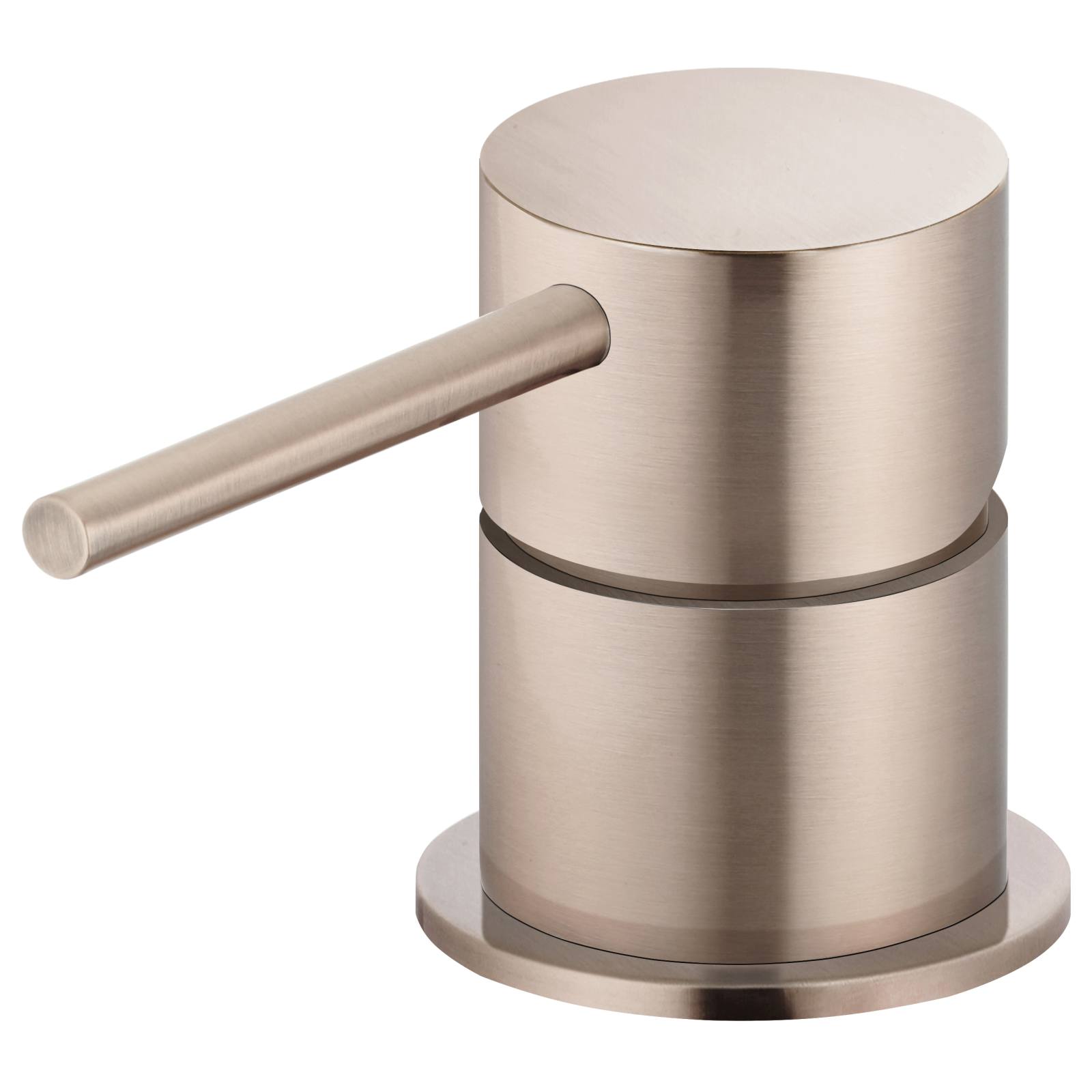 Round Deck Mounted Mixer, Champagne