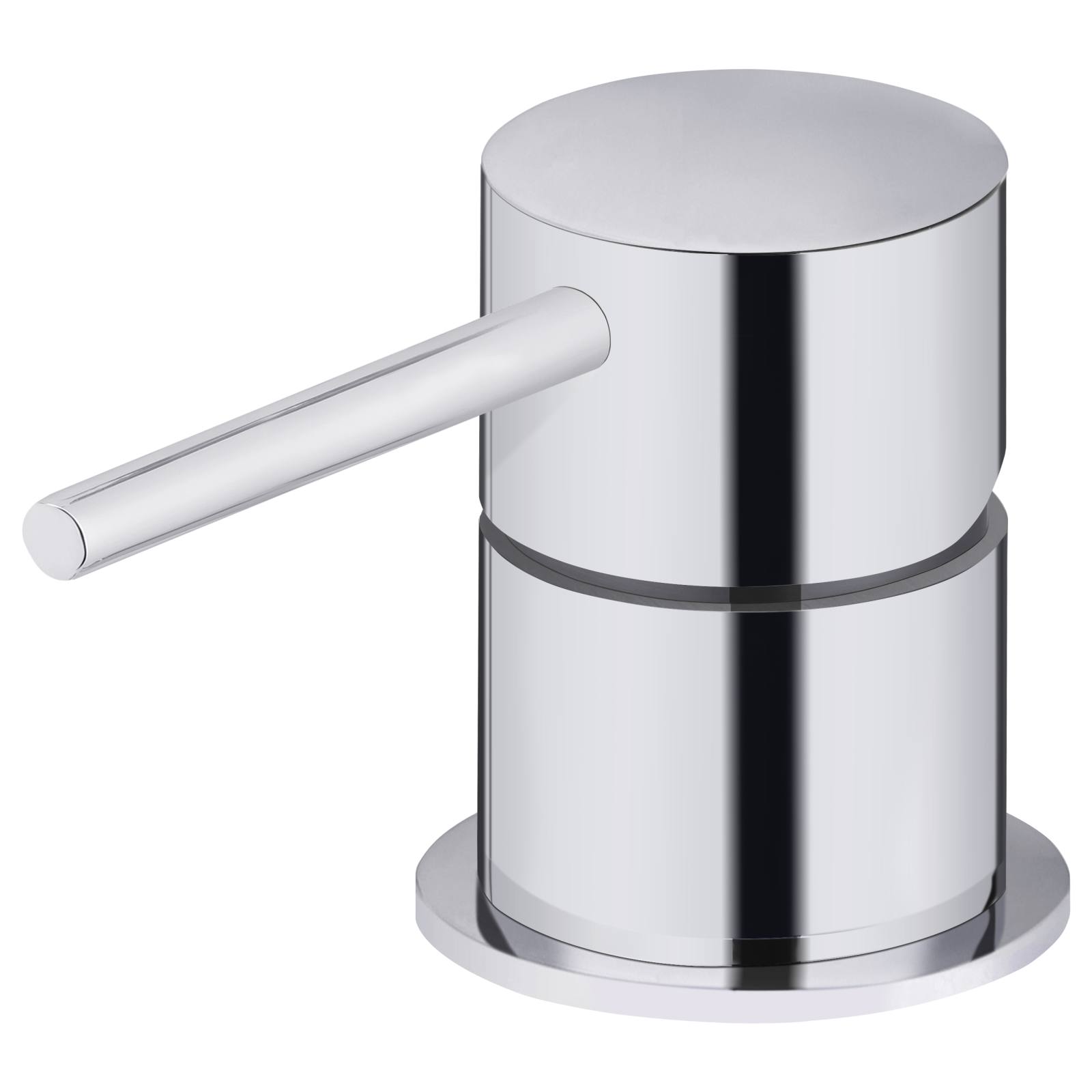 Round Deck Mounted Mixer, Polished Chrome