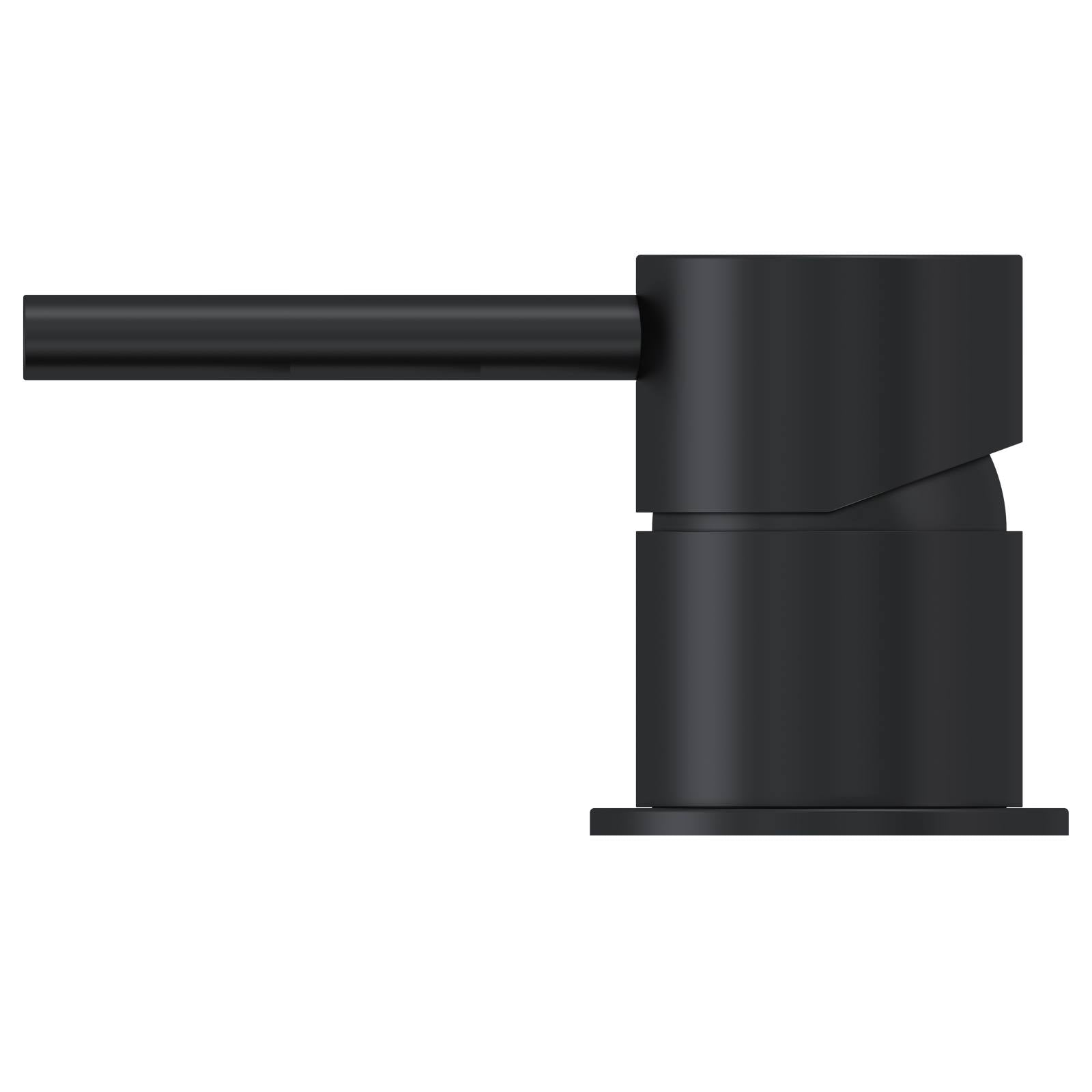 Round Deck Mounted Mixer, Matte Black