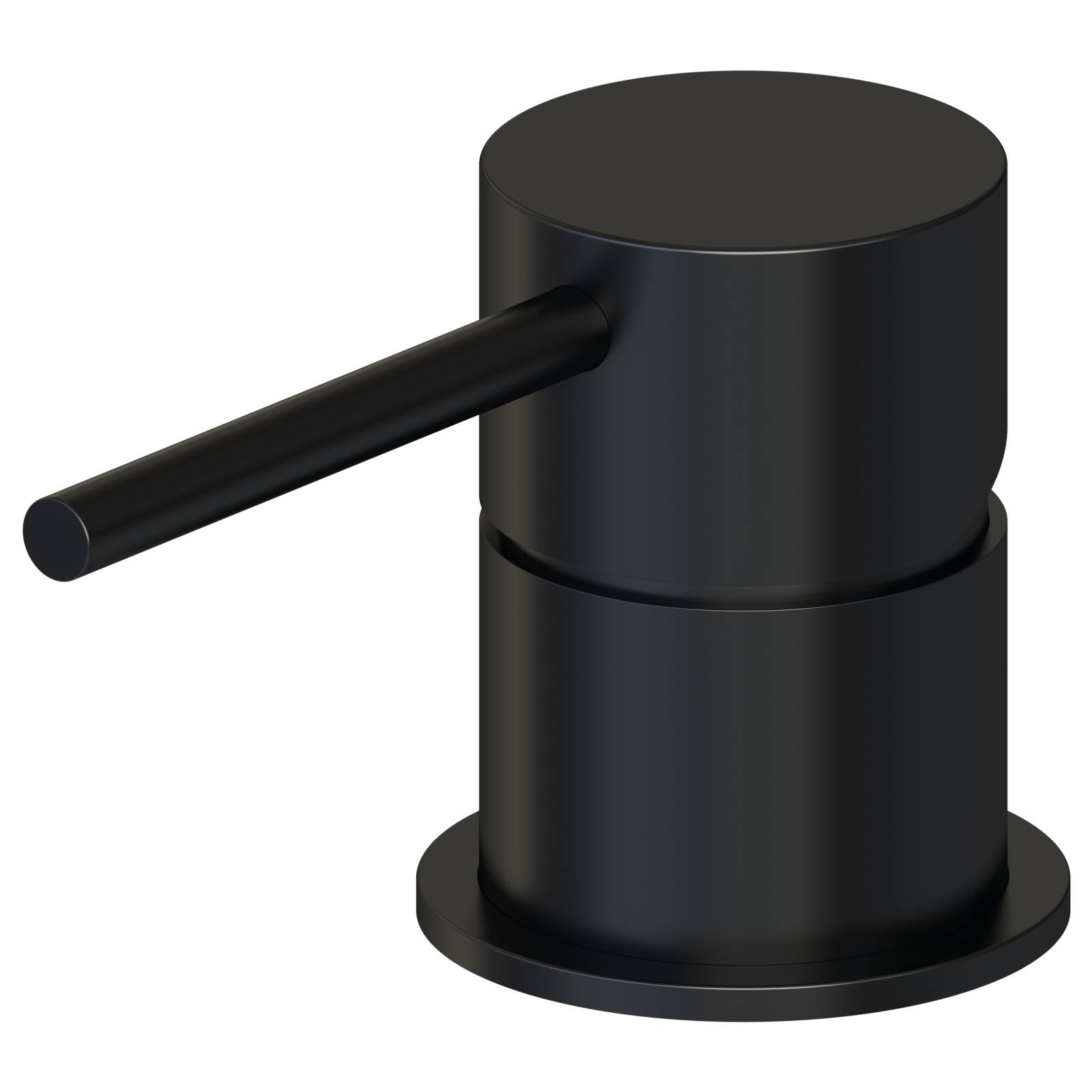 Round Deck Mounted Mixer, Matte Black