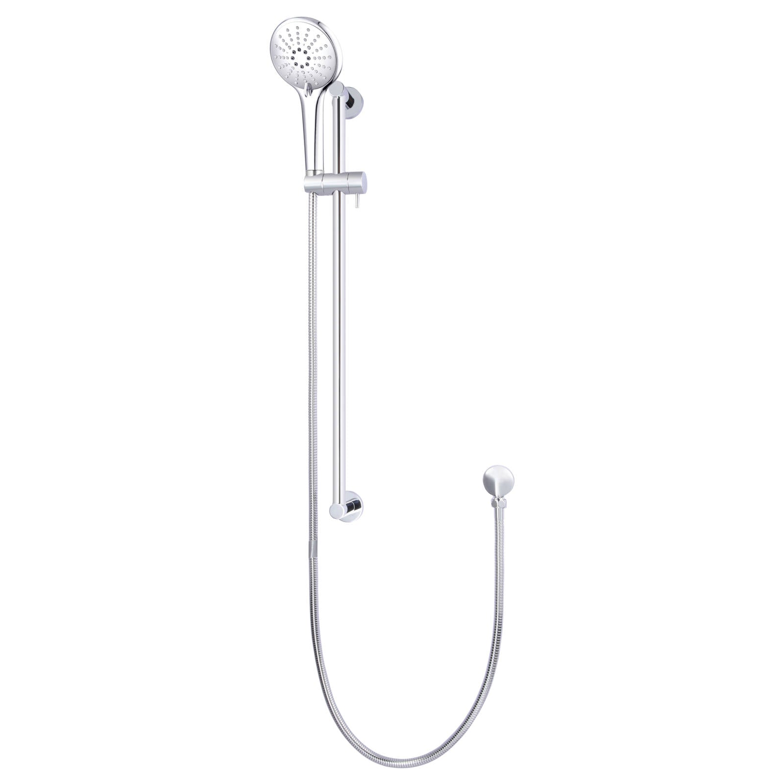 Round 3 Function Hand Shower on Rail Column, Polished Chrome