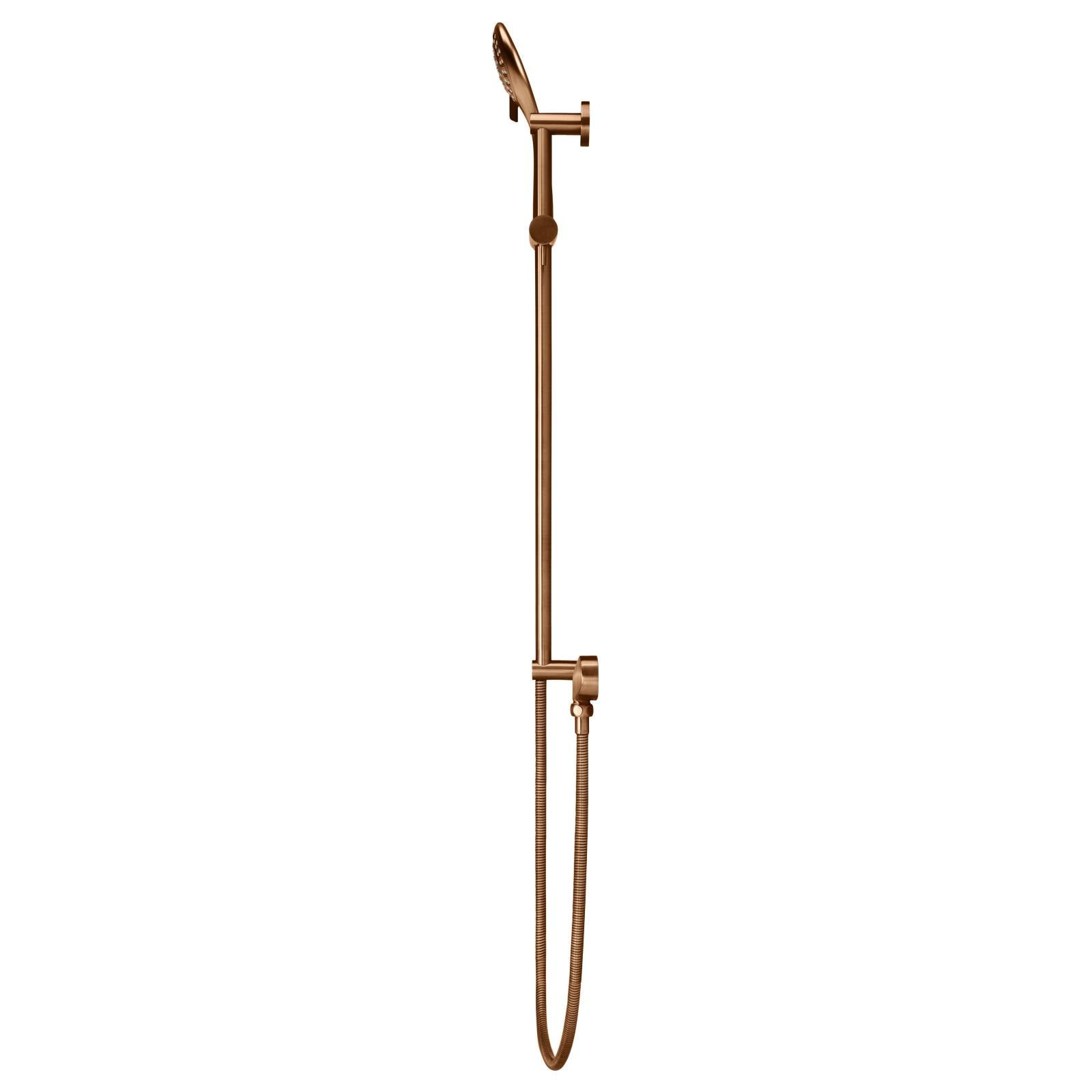 Round 3 Function Hand Shower on Rail Column, Lustre Bronze