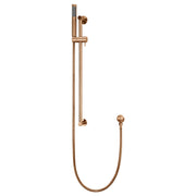 Round Hand Shower on Rail Column, Lustre Bronze