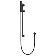 Round Shower on Rail Column, Matte Black