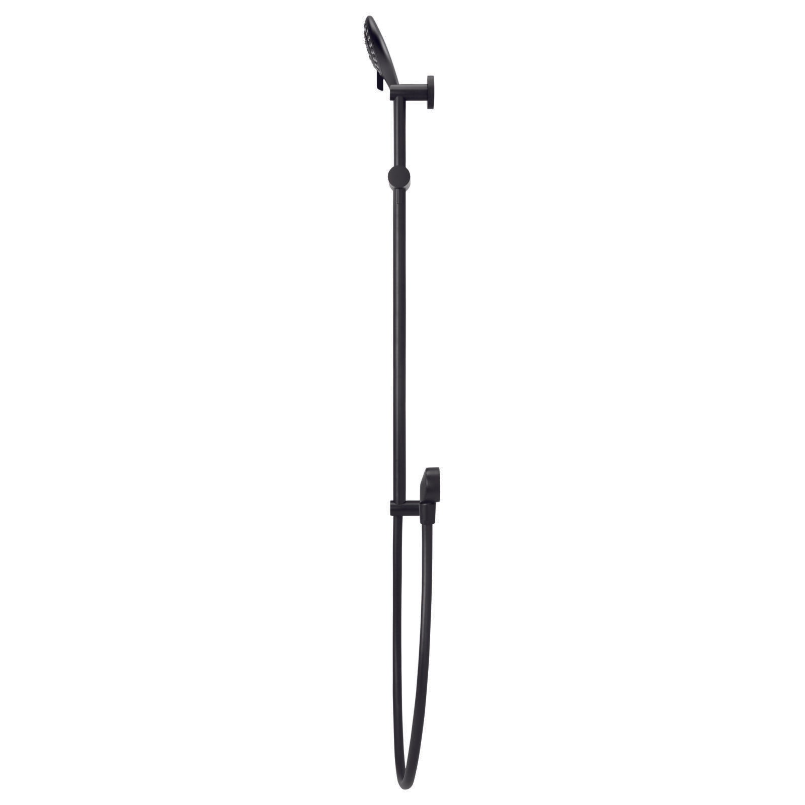 Round 3 Function Hand Shower on Rail Column, Matte Black