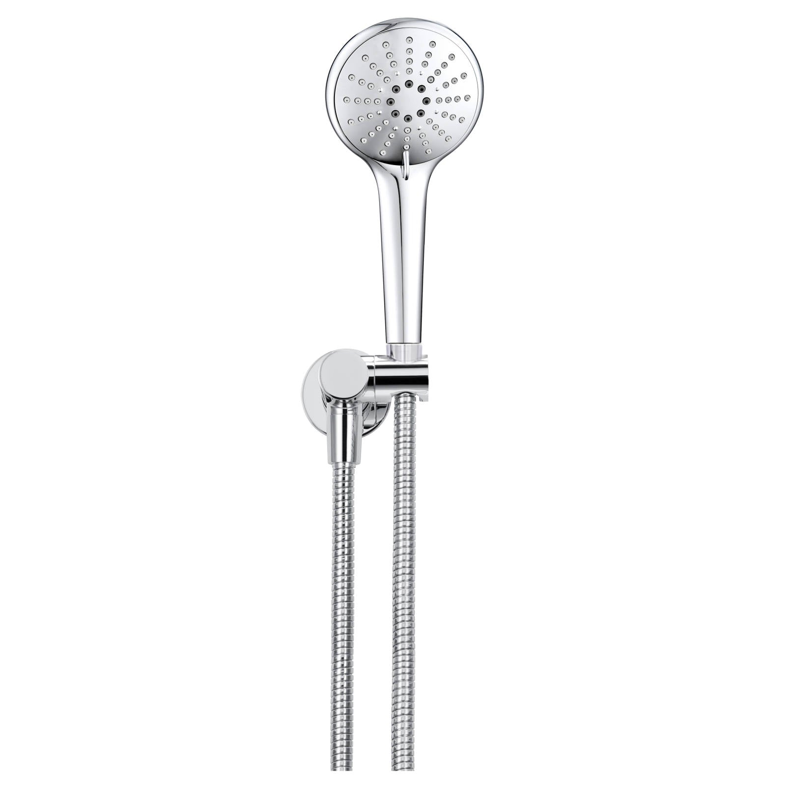 Round 3 Function Hand Shower on Swivel Bracket, Polished Chrome