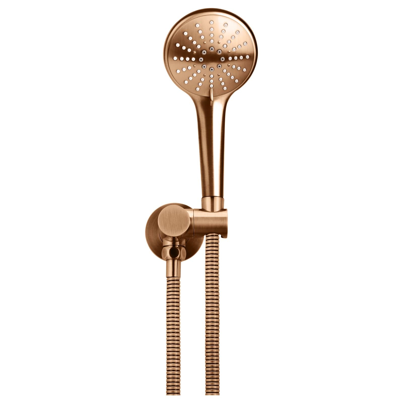 Round 3 Function Hand Shower on Swivel Bracket, Lustre Bronze