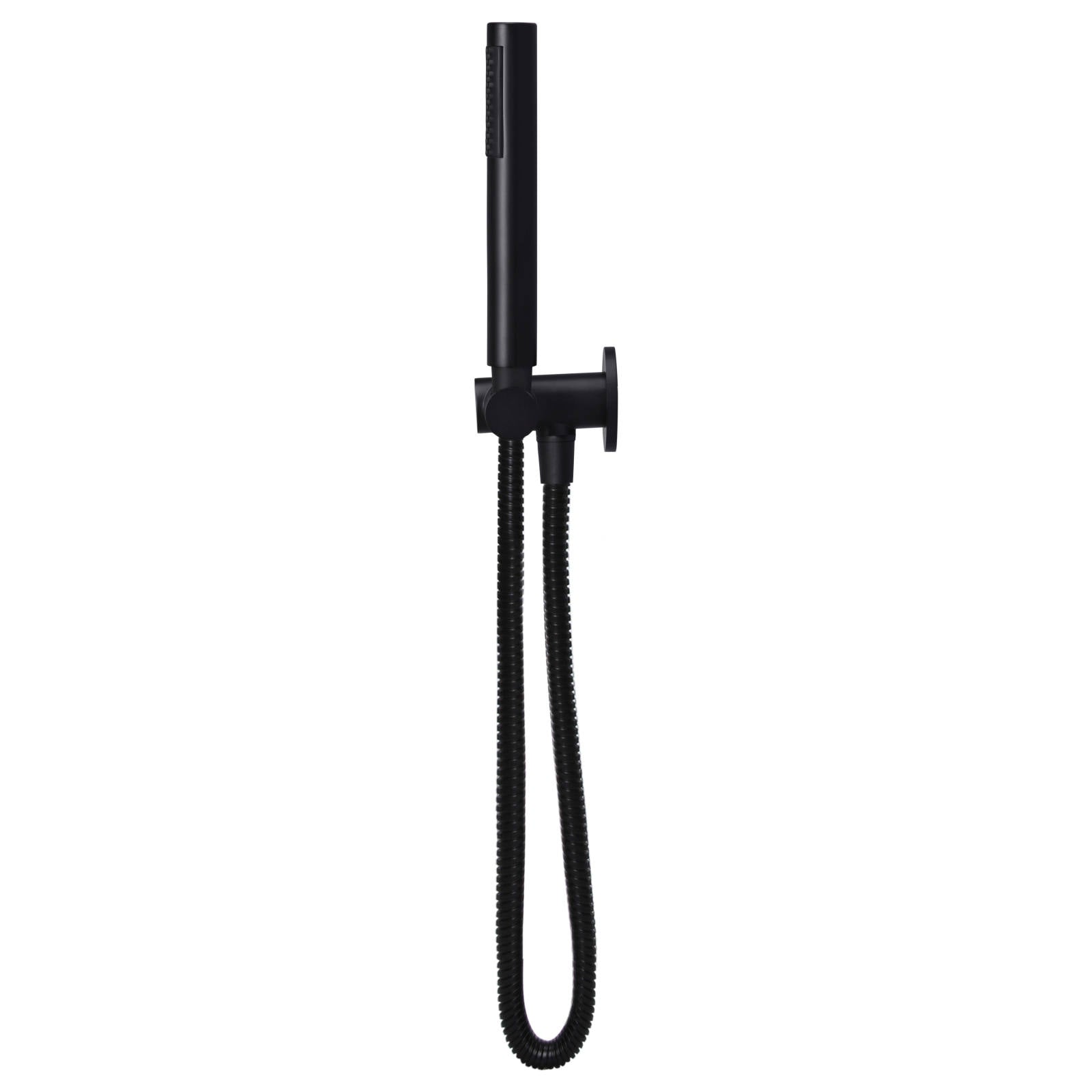 Round Shower on Swivel Bracket, Matte Black