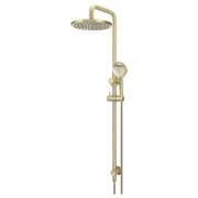 Round Combo Shower Rail, 200mm Rose, 3 Function Hand Shower, PVD Tiger Bronze