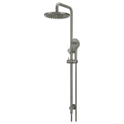 Round Combo Shower Rail, 200mm Rose, 3 Function Hand Shower, Shadow