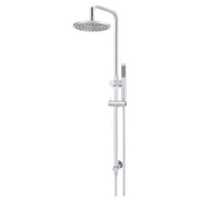 Round Combo Shower Rail, 200mm Rose w Hand Shower, Polished Chrome
