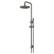 Round Combo Shower Rail, 200mm Rose w Hand Shower, Shadow