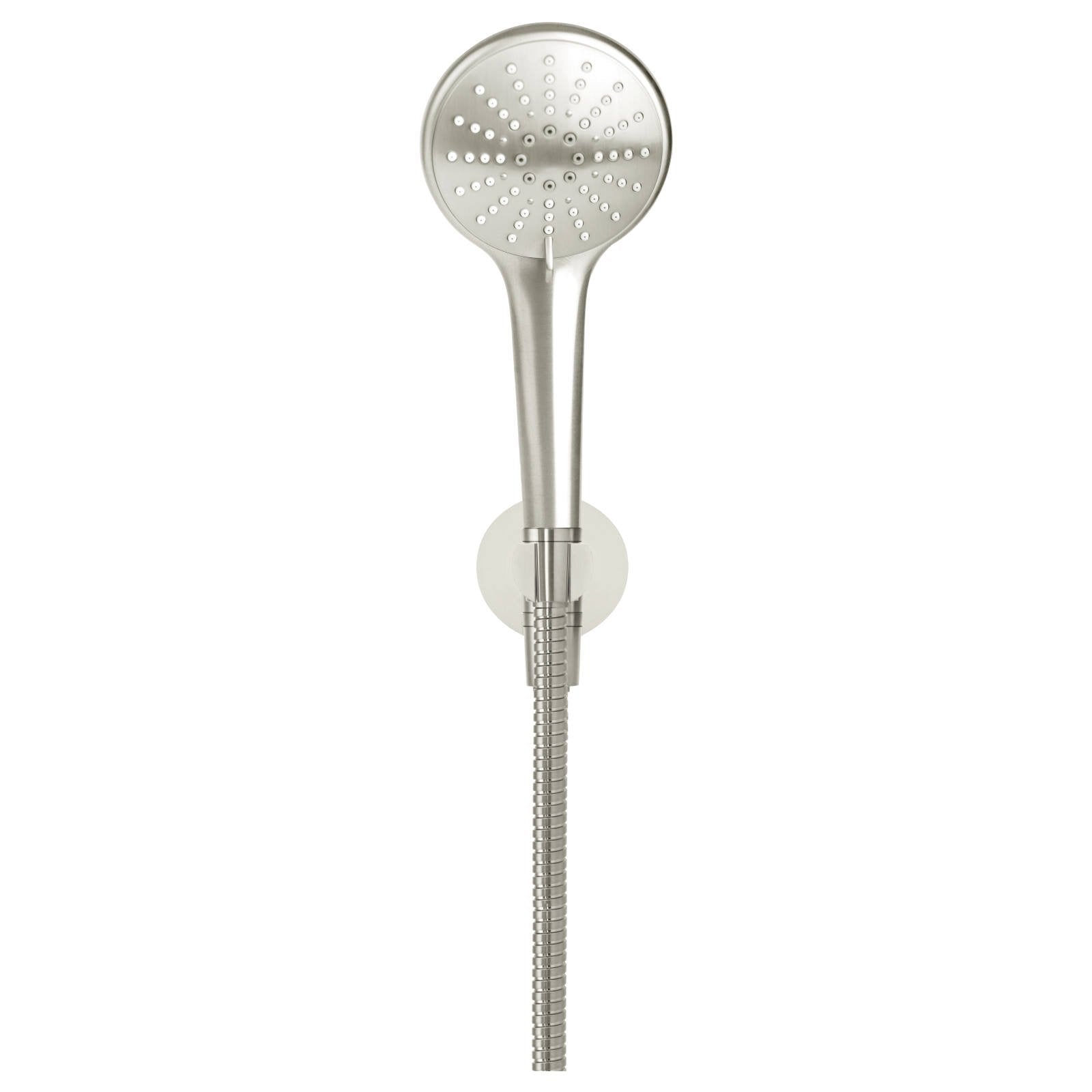 Round 3 Function Hand Shower on Fixed Bracket, PVD Brushed Nickel