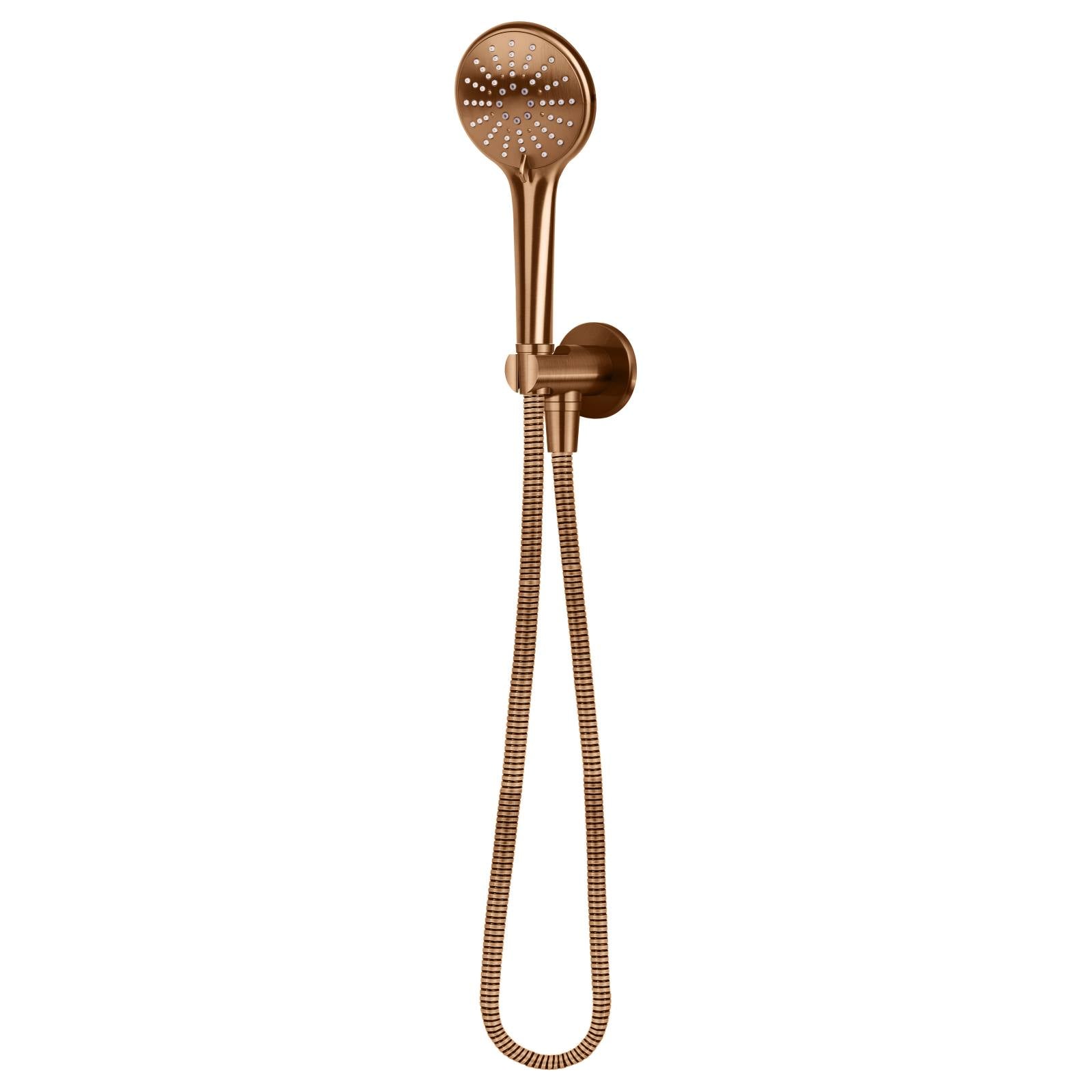 Round 3 Function Hand Shower on Fixed Bracket, Lustre Bronze