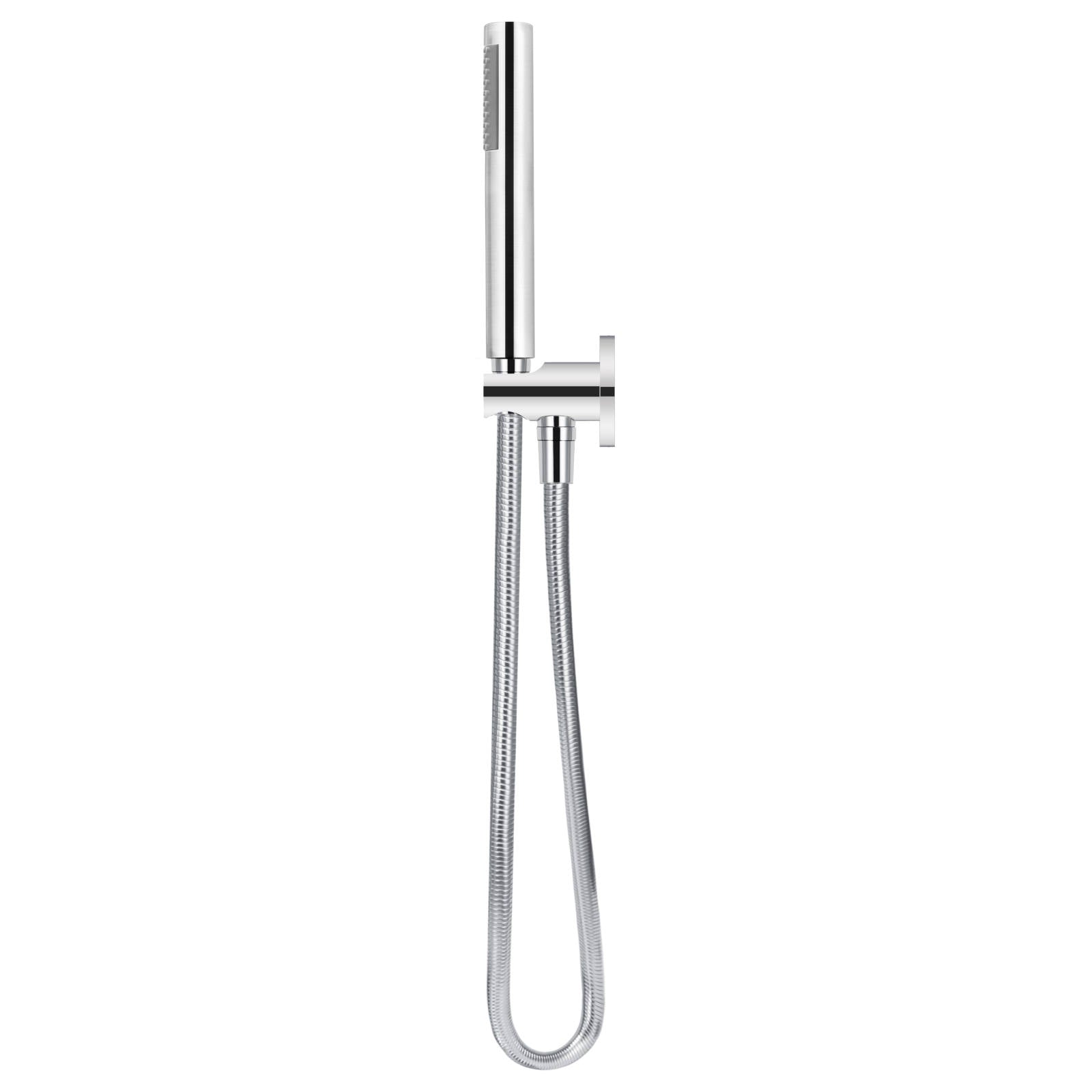 Round Hand Shower on Fixed Bracket, Polished Chrome