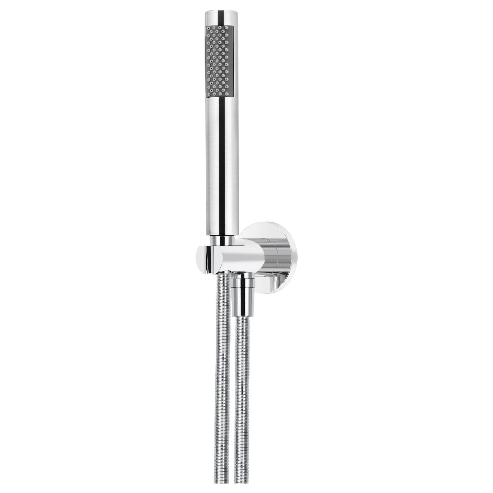 Round Hand Shower on Fixed Bracket, Polished Chrome
