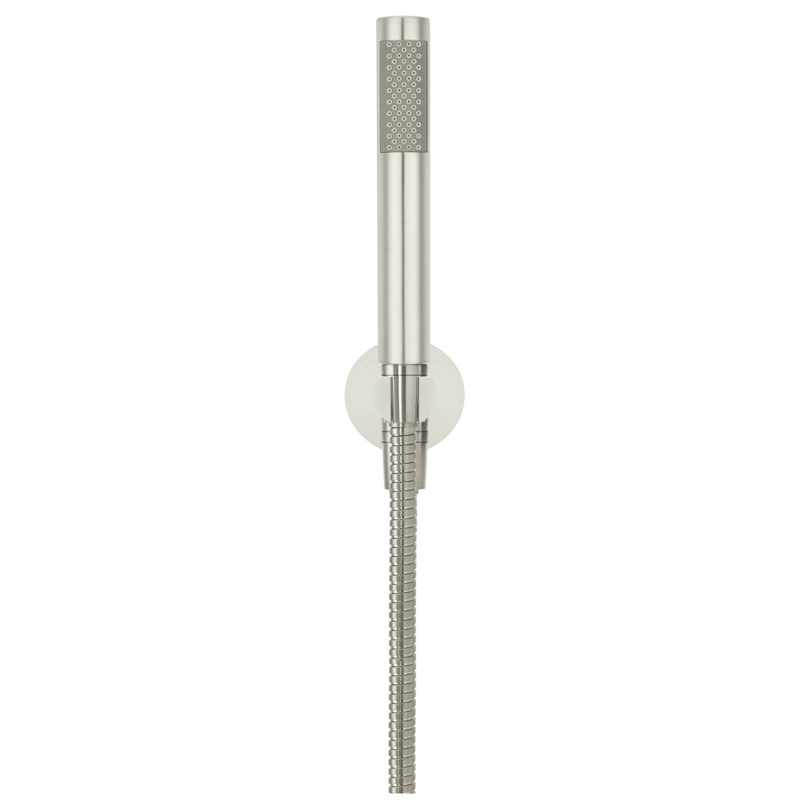 Round Hand Shower on Fixed Bracket, PVD Brushed Nickel