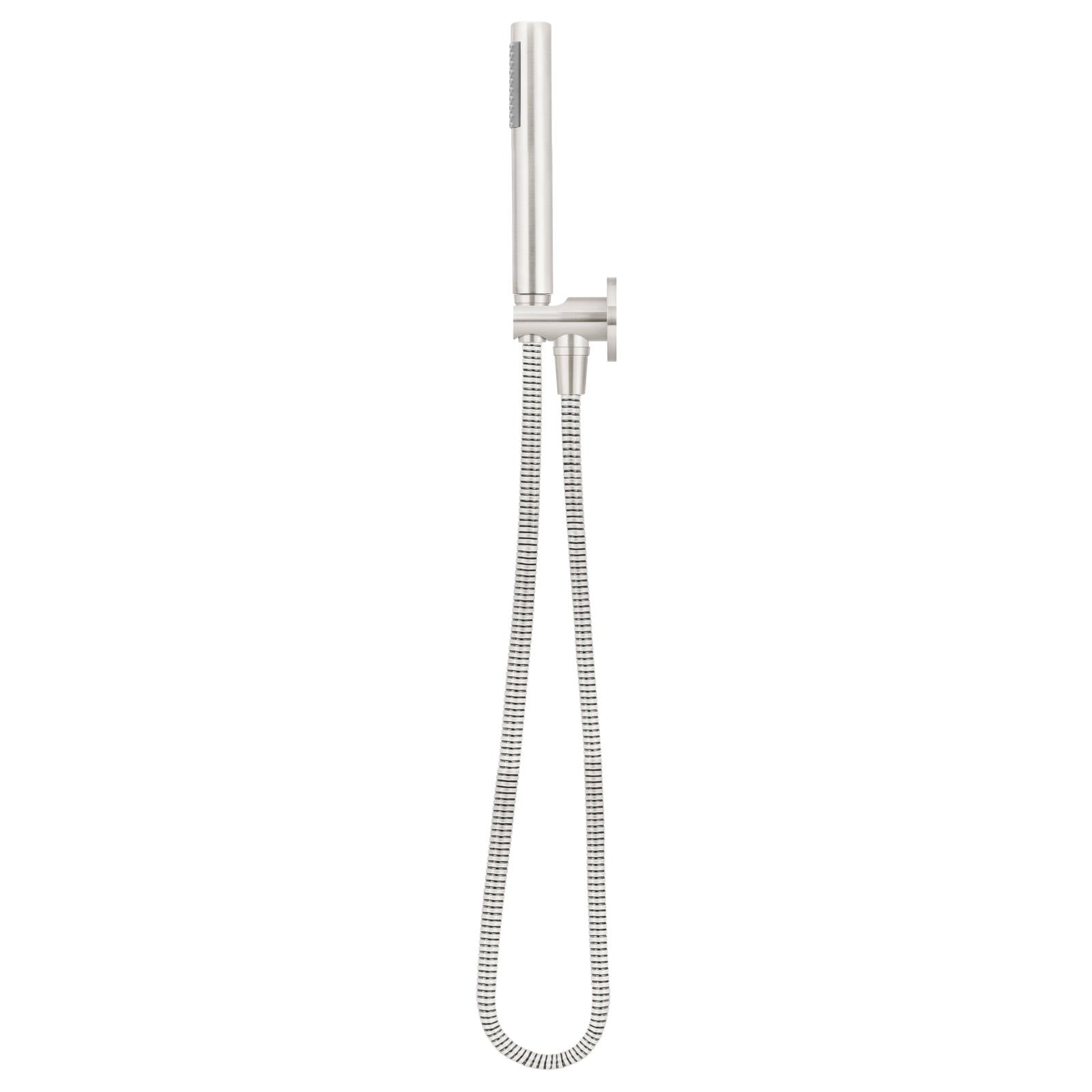 Round Hand Shower on Fixed Bracket, PVD Brushed Nickel