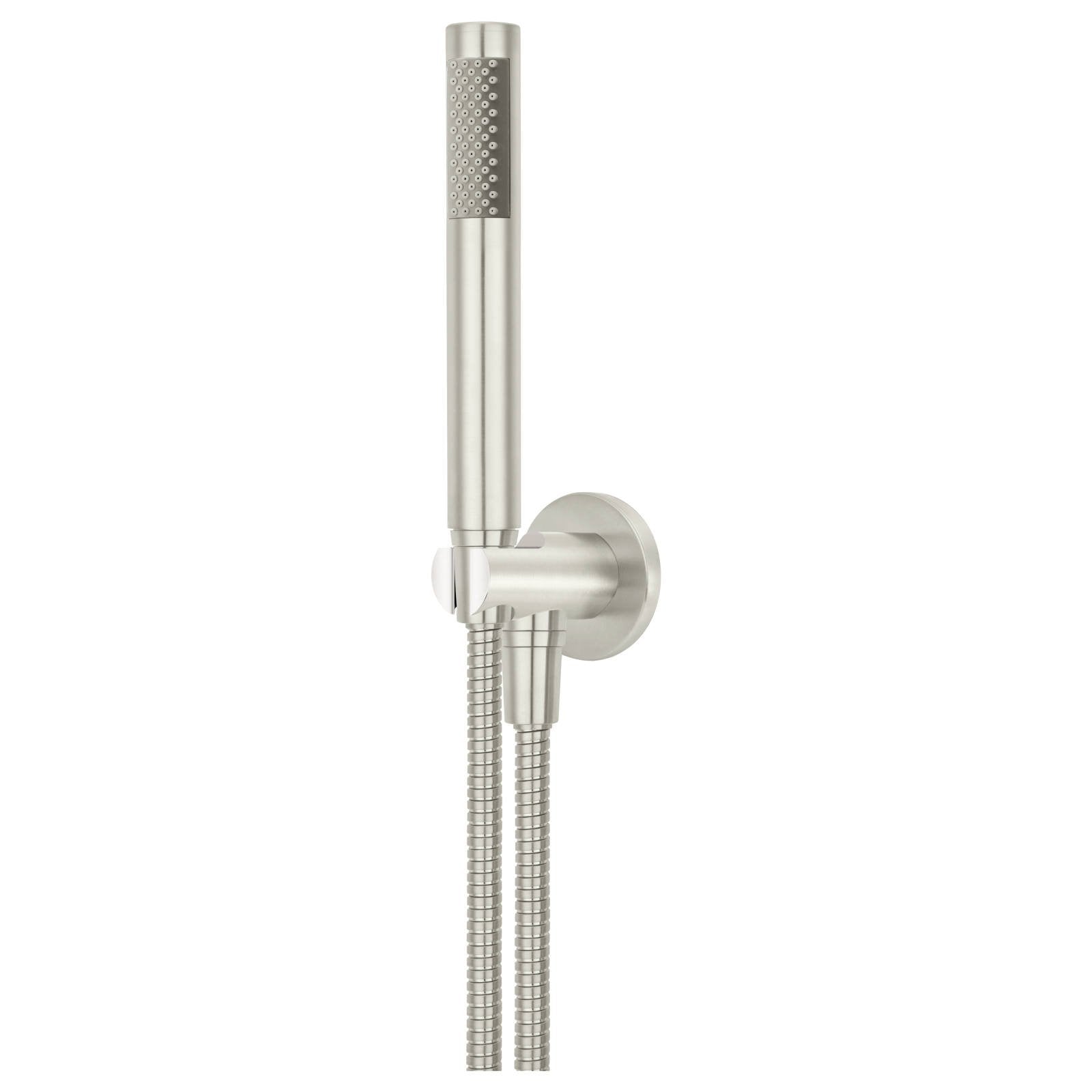 Round Hand Shower on Fixed Bracket, PVD Brushed Nickel