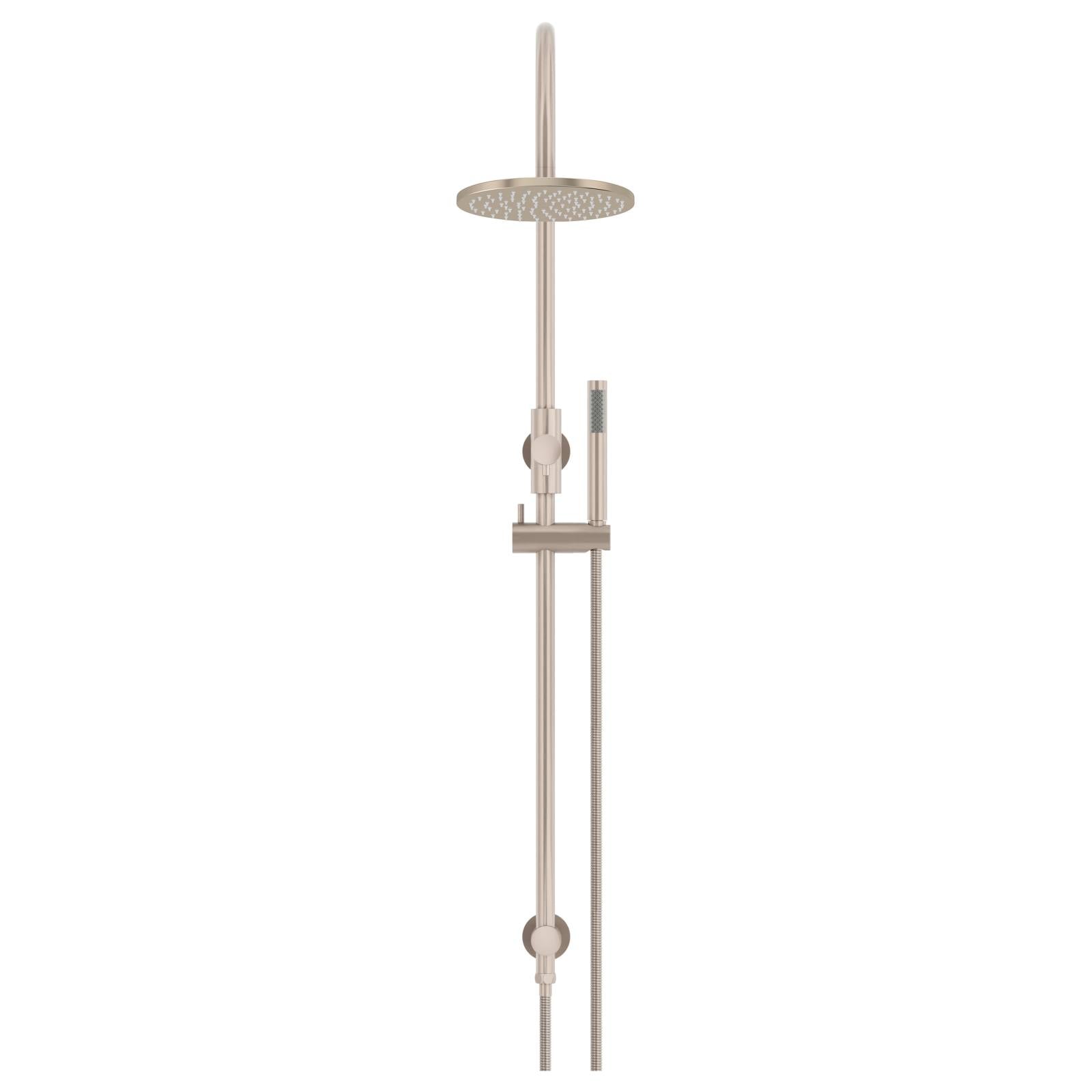 200mm Round Overhead Shower Set, Single Function Hand Shower, Champagne
