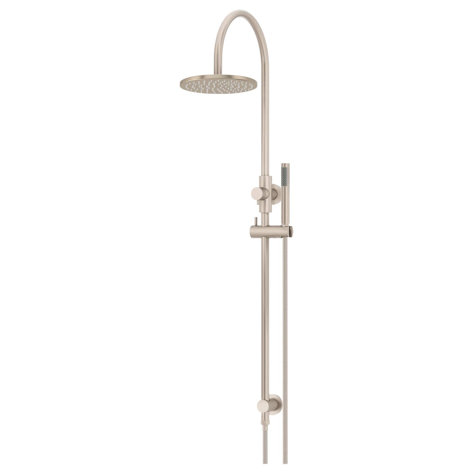 200mm Round Overhead Shower Set, Single Function Hand Shower, Champagne