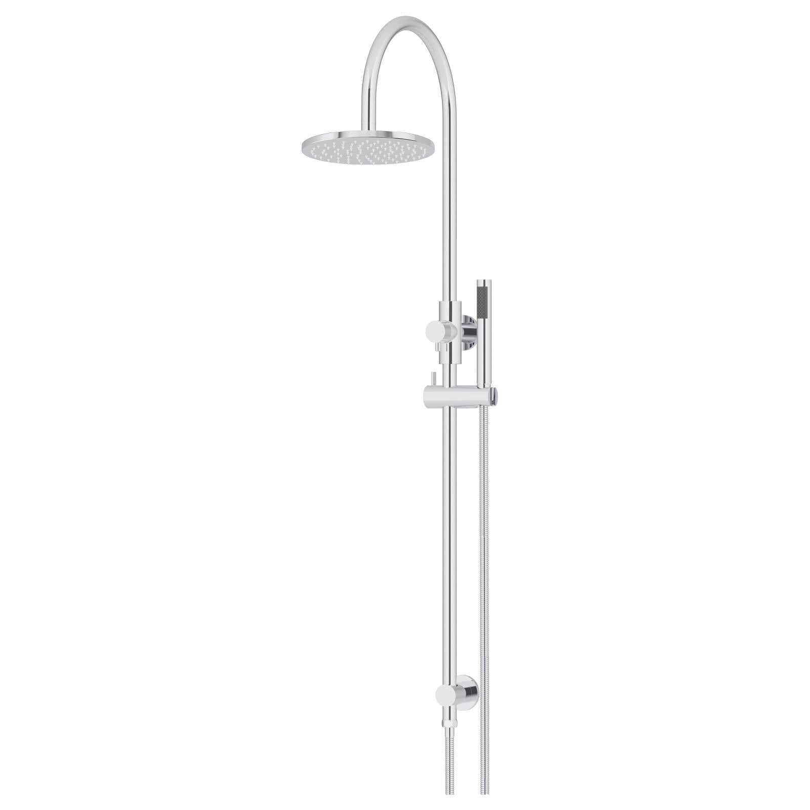 200mm Round Overhead Shower Set, Single Function Hand Shower, Polished Chrome