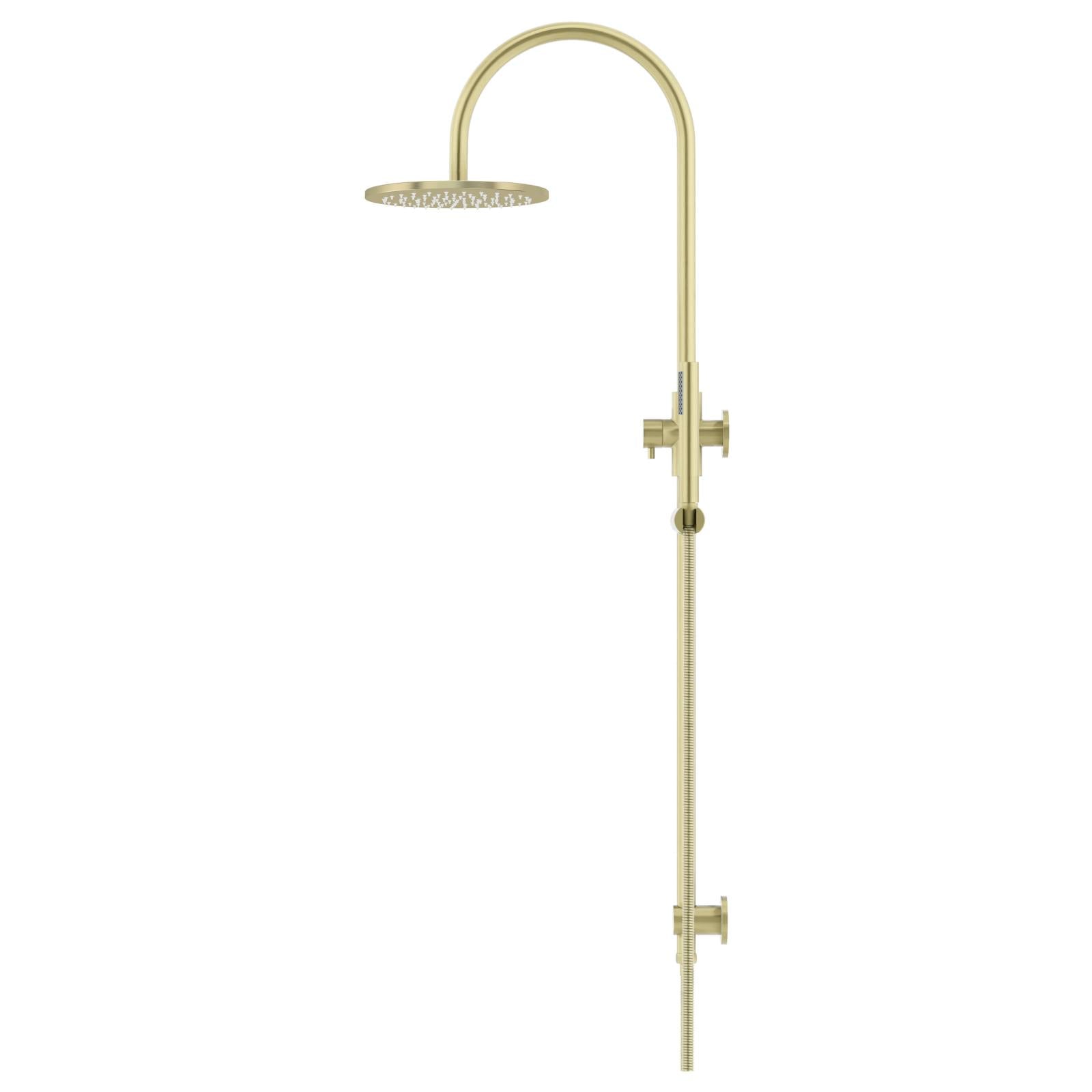 200mm Round Overhead Shower Set, Single Function Hand Shower, Tiger Bronze