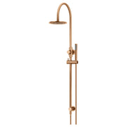 200mm Round Overhead Shower Set w Hand Shower, Lustre Bronze