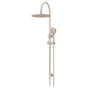 300mm Round Overhead Shower Rail, Three Function Hand Shower, Champagne