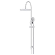 300mm Round Overhead Shower Rail, Three Function Hand Shower, Polished Chrome