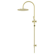 300mm Round Overhead Shower Rail, Three Function Hand Shower, Brushed Nickel