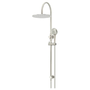 300mm Round Overhead Shower Rail, Three Function Hand Shower, Shadow