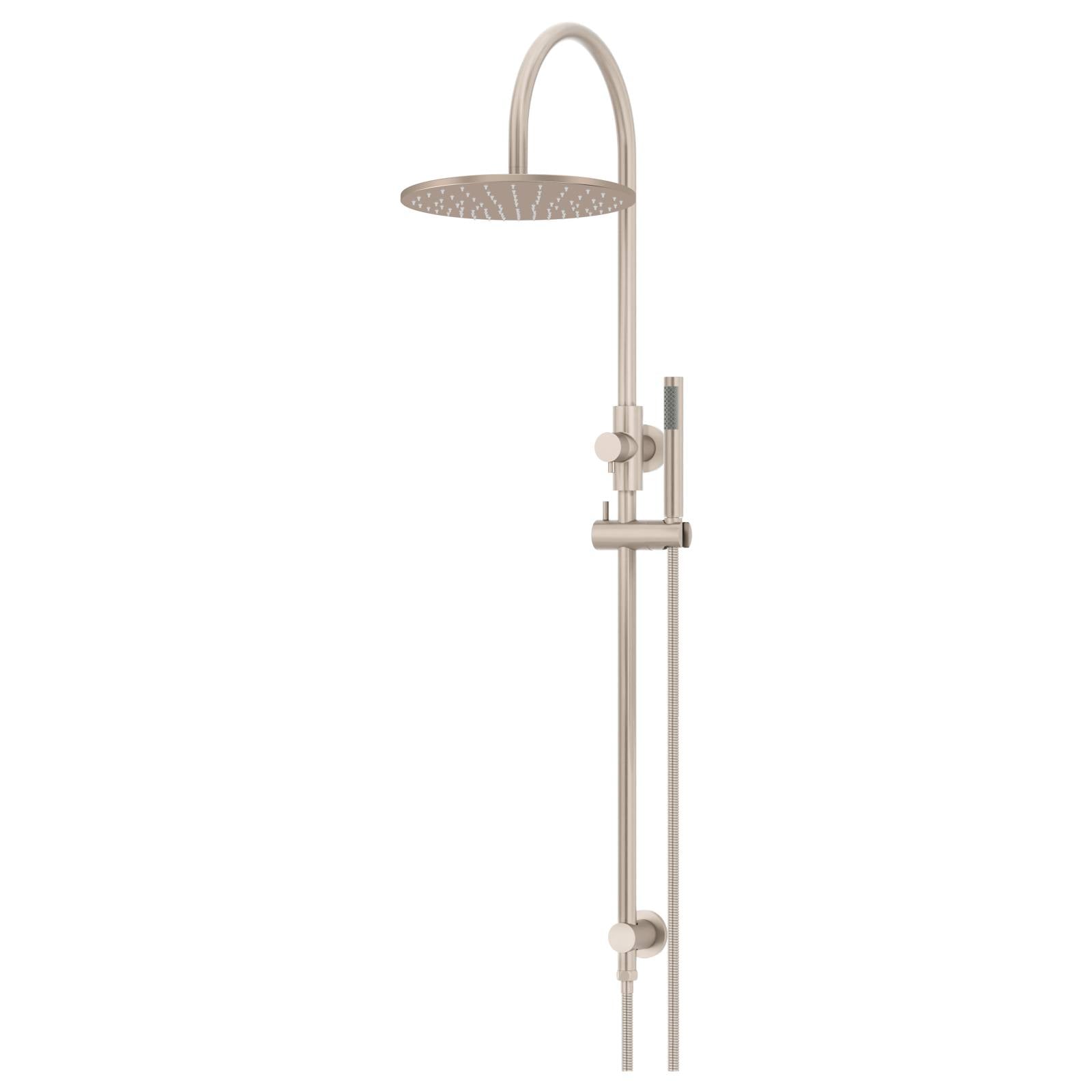 300mm Round Overhead Shower Set, Single Function Hand Shower, Champagne