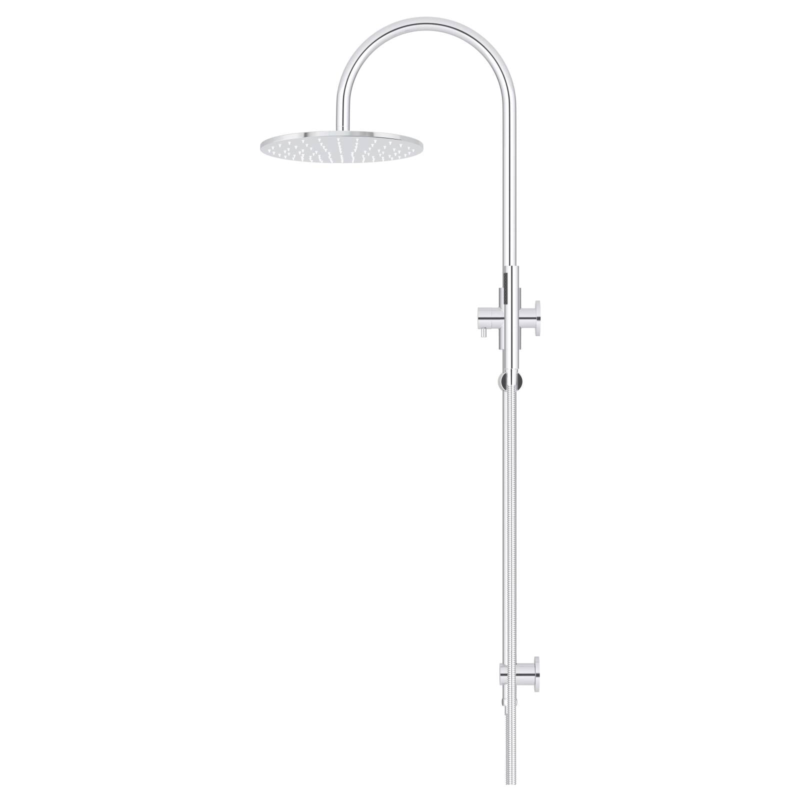 300mm Round Overhead Shower Set, Single Function Hand Shower, Polished Chrome