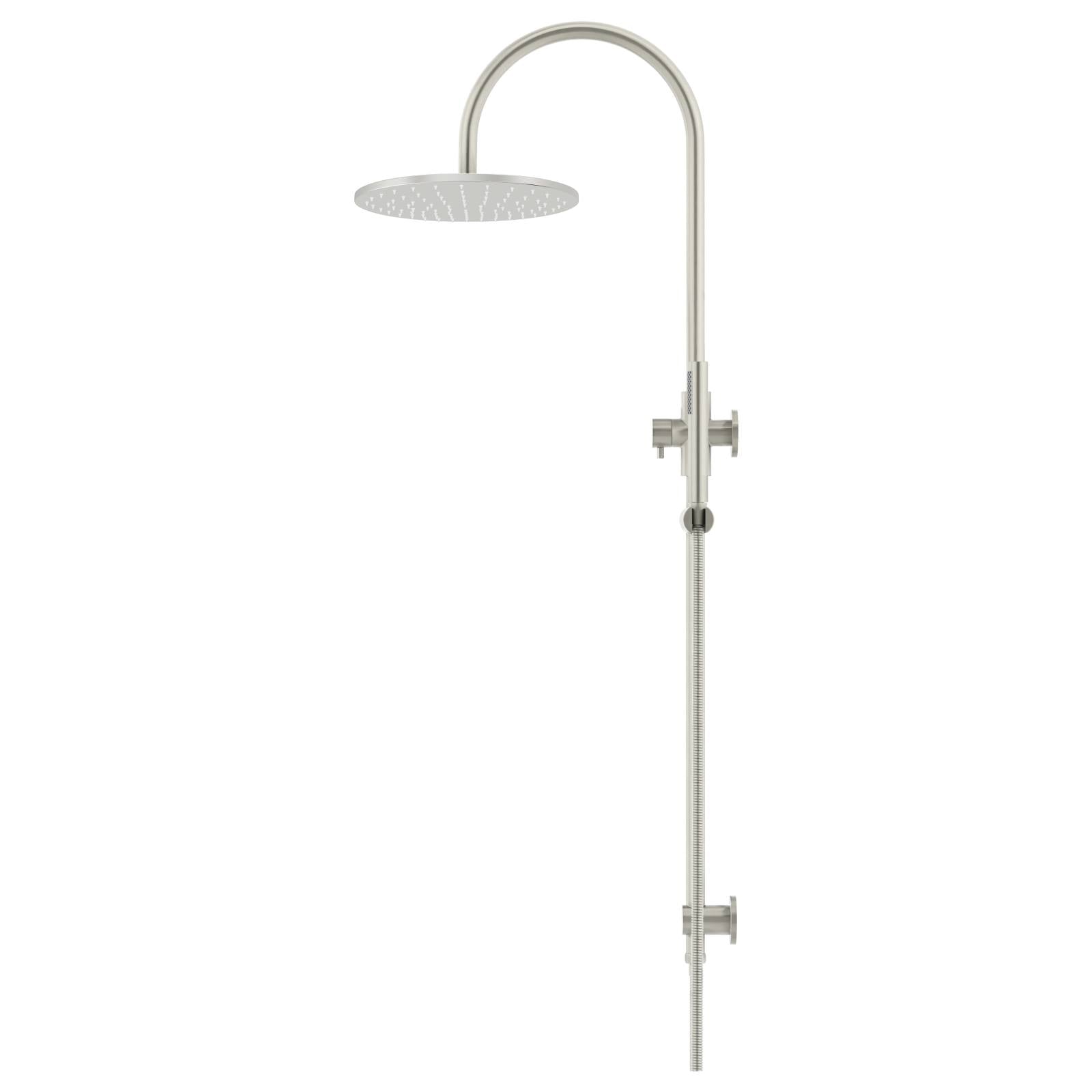 300mm Round Overhead Shower Set, Single Function Hand Shower, Brushed Nickel