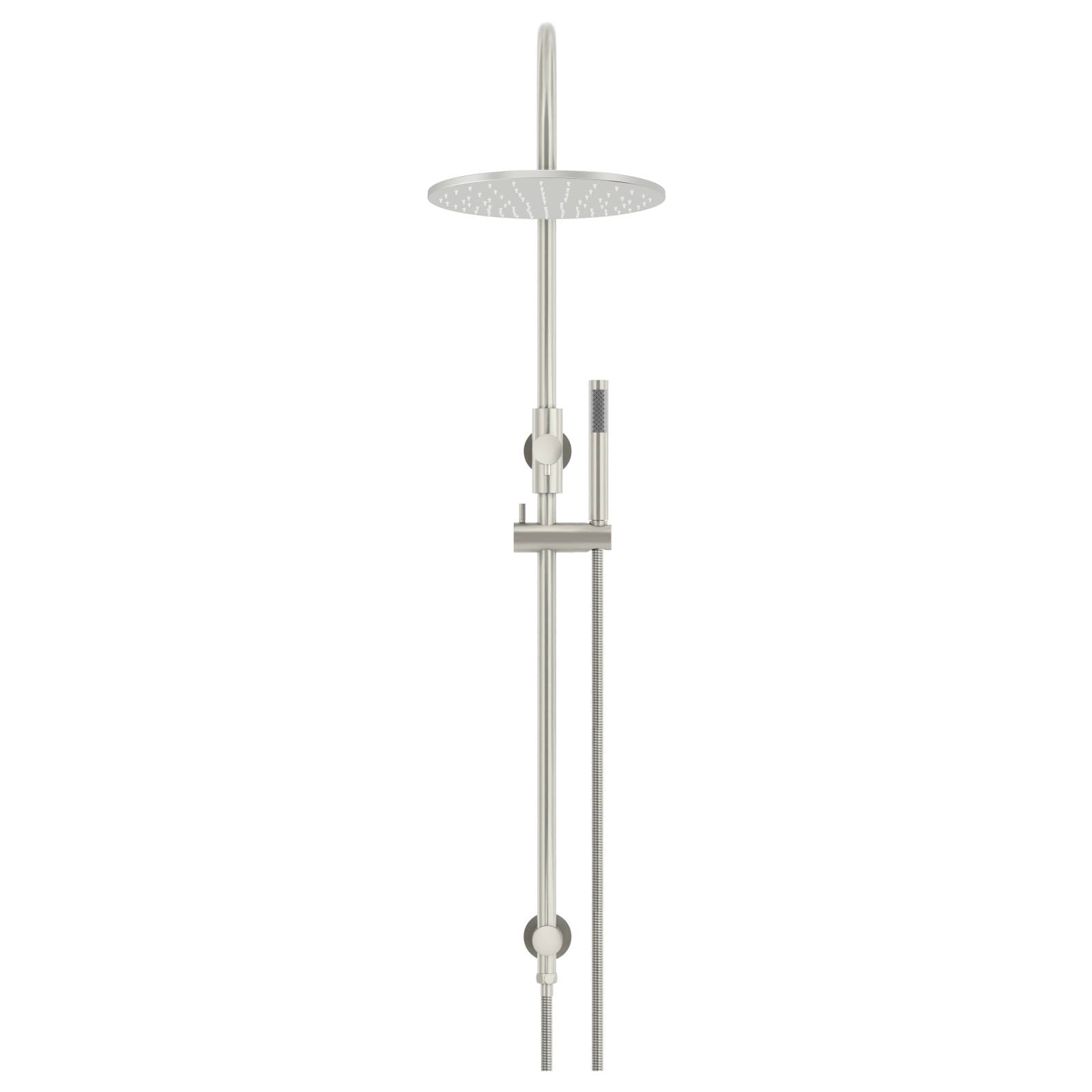 300mm Round Overhead Shower Set, Single Function Hand Shower, Brushed Nickel