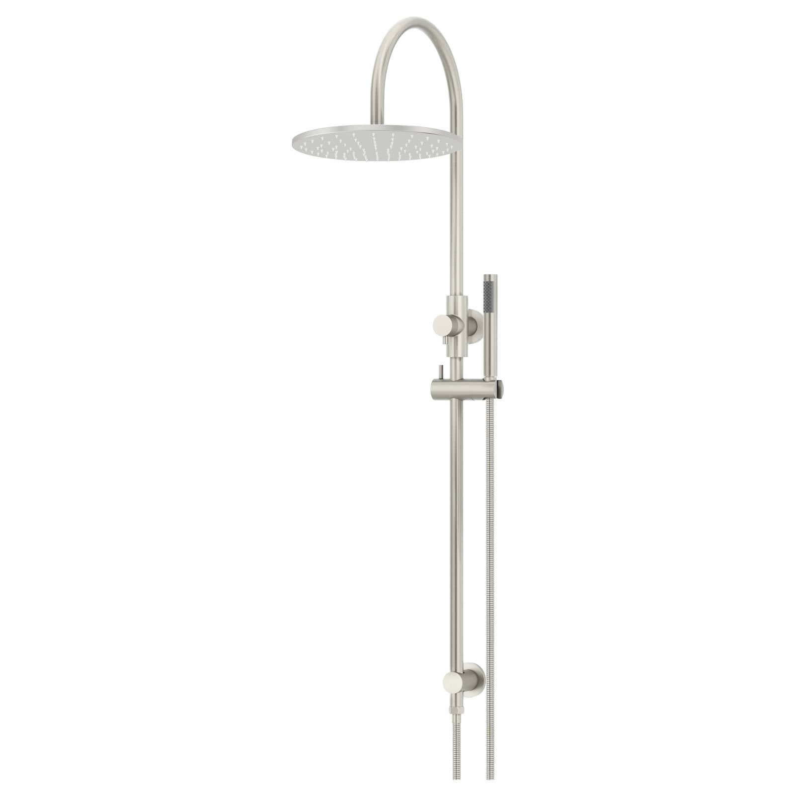 300mm Round Overhead Shower Set, Single Function Hand Shower, Brushed Nickel