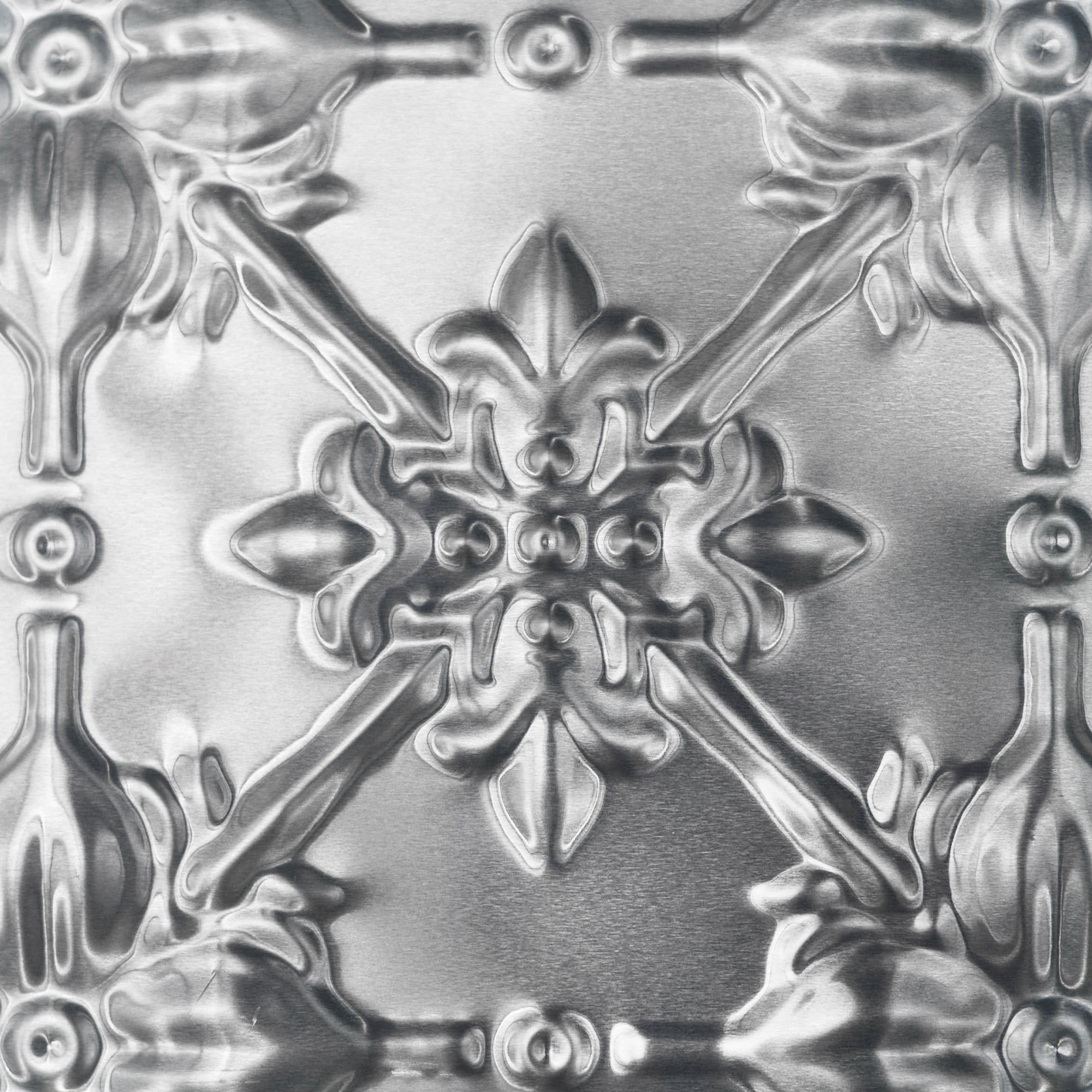 Pressed Tin Panels® Original Pressed Metal Raw Aluminum 925mm * 1840mm