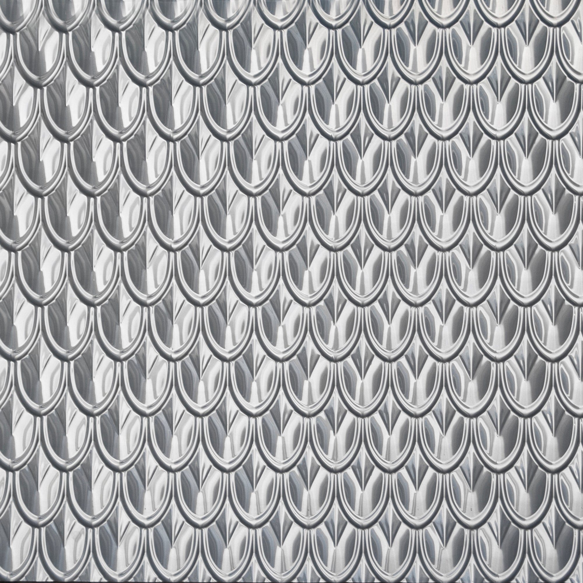 Pressed Tin Panels® Fish Scale Pressed Metal Raw Aluminum 920mm * 1830mm