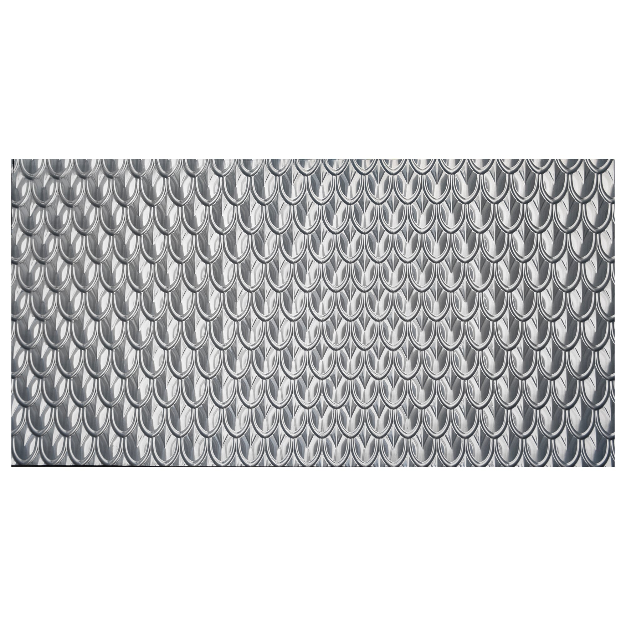 Pressed Tin Panels® Fish Scale Pressed Metal Raw Aluminum 920mm * 1830mm