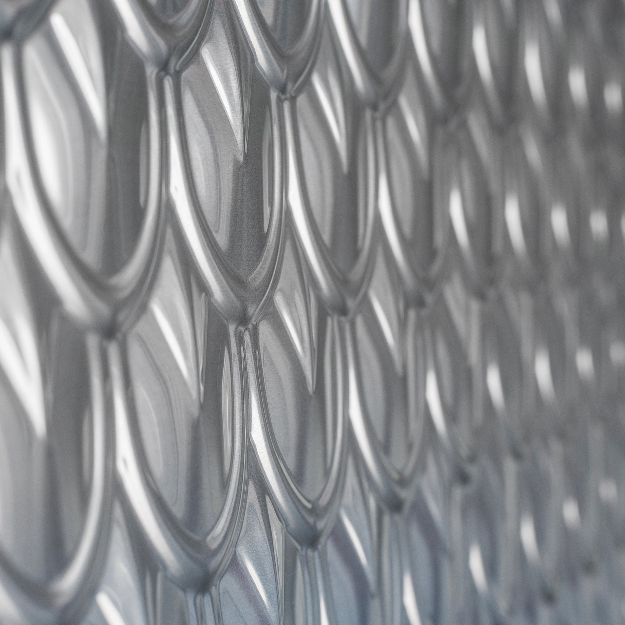 Pressed Tin Panels® Fish Scale Pressed Metal Raw Aluminum 920mm * 1830mm