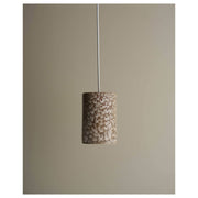 Small Cast Cylinder Pendant, White Ochre