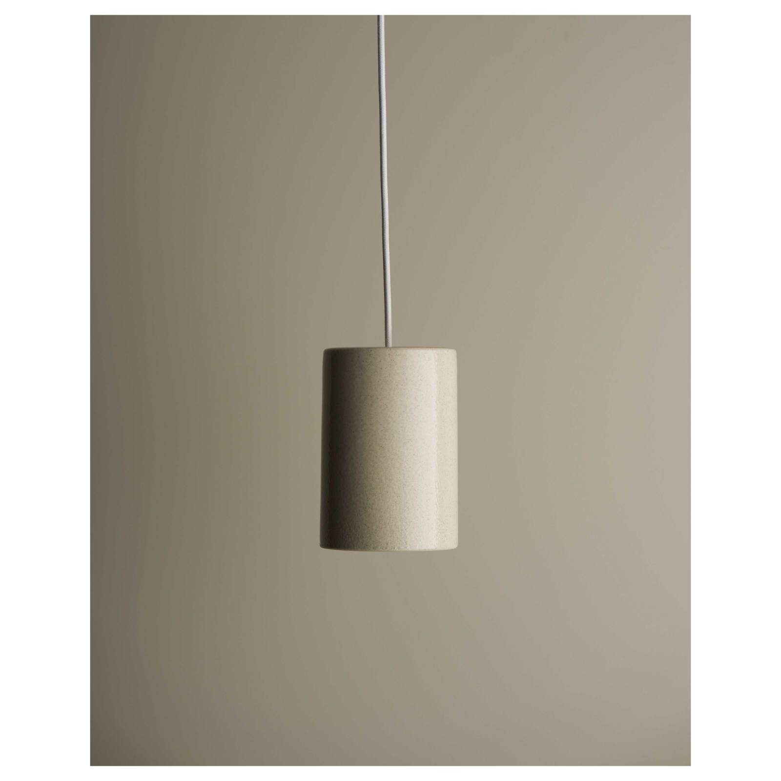 Small Cast Cylinder Pendant, Poppyseed